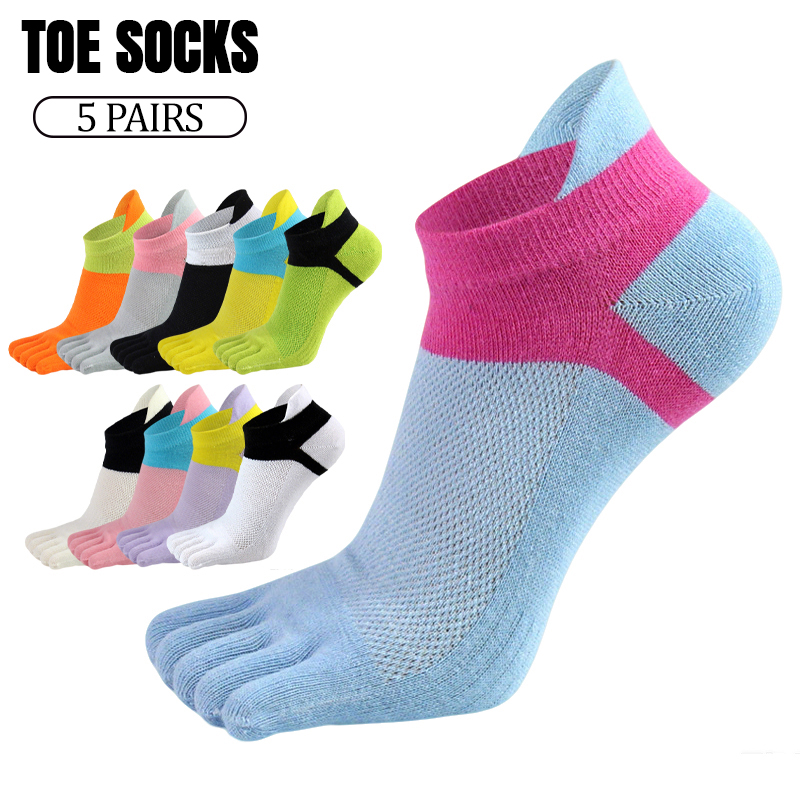 Toe Sock Split - 5 pares de meias femininas com