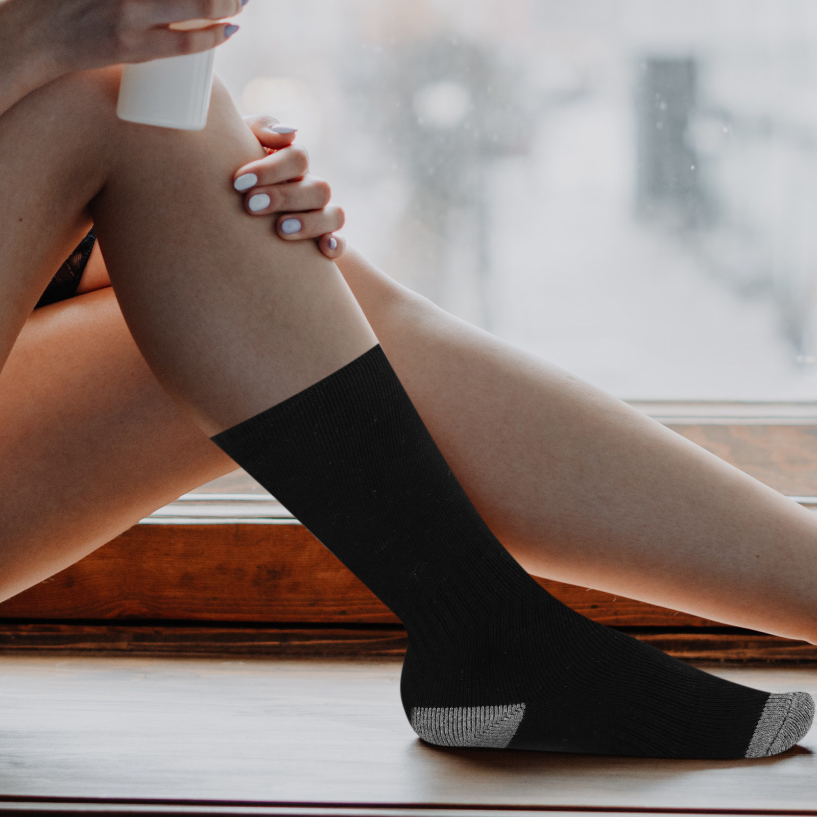 1 par de meias aquecidas com U - Thermal Sock Winter avaliação e preço